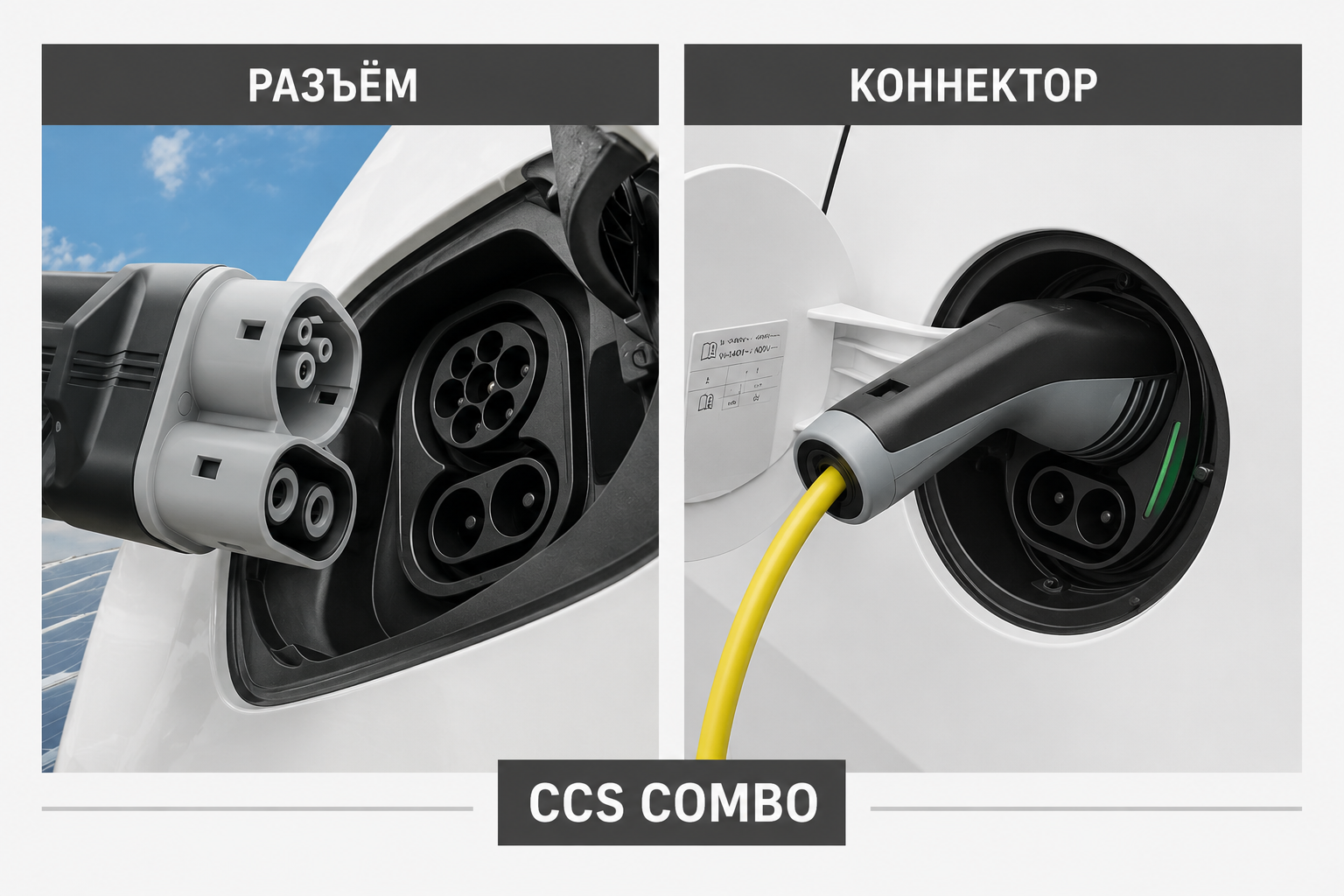 Разъем и коннектор CCS Combo для быстрой зарядки